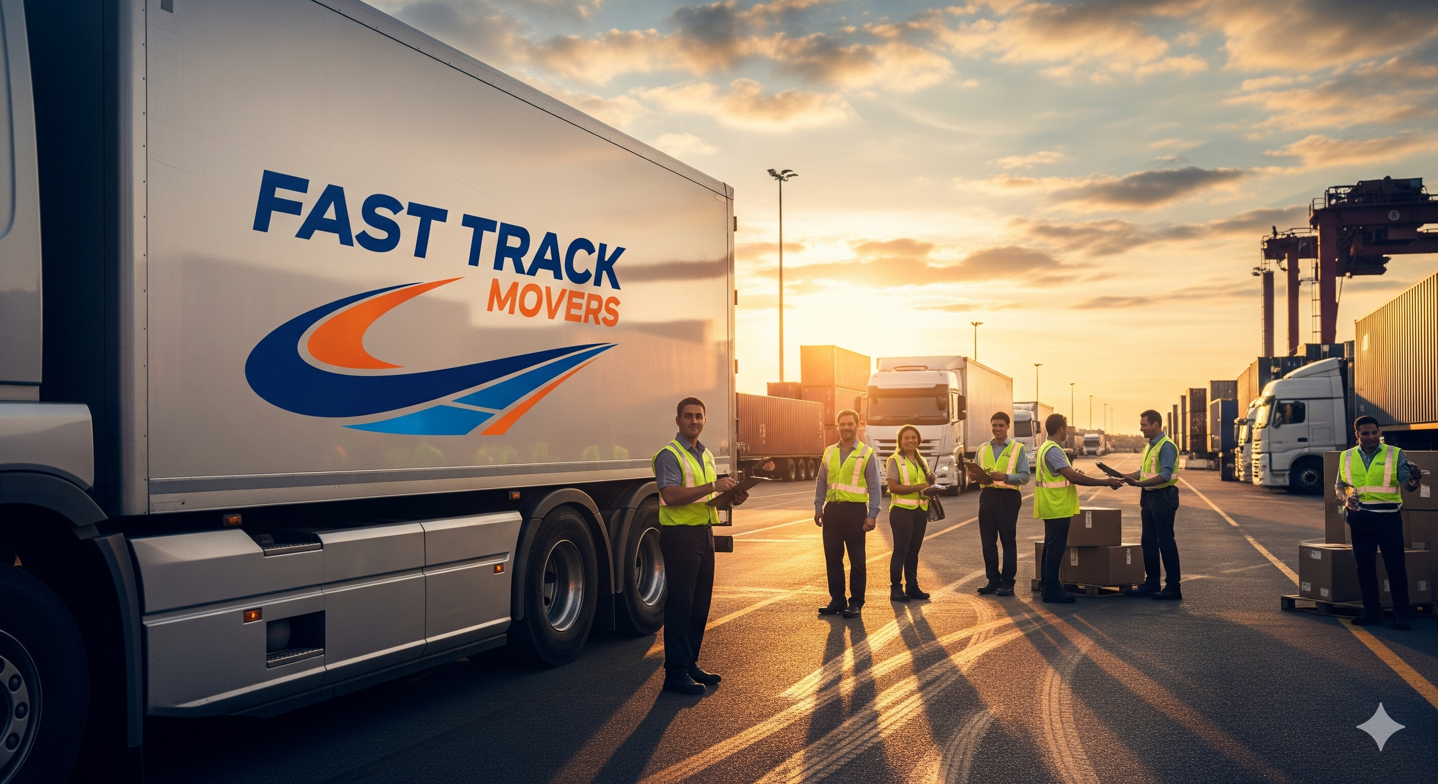 Fast Track Movers truck on highway